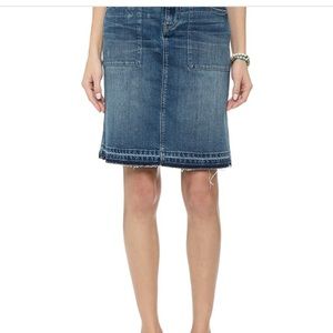 Madewell Raw Edge Denim Skirt